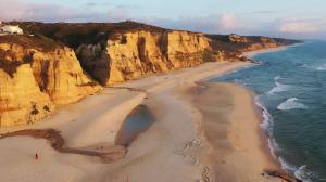 an aerial view of a beach next to the ocean at Vale Furado Sea & Nature - BY SCH - B in Vale Furado