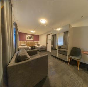 Posezení v ubytování Kompassen