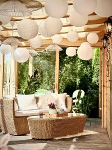 Χώρος καθιστικού στο Domek przy wyciągu, Tylicz