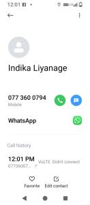 a screenshot of a cell phone with the india language at Wandana Holiday Home in Anuradhapura