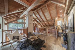 Χώρος καθιστικού στο Chalet Echyllo