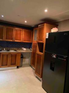 Kuchyň nebo kuchyňský kout v ubytování Vista al mar Hab Privada Larimar, Malecon Santo D