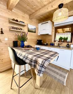 Kuchyň nebo kuchyňský kout v ubytování Domek pod wyciągiem, Tylicz