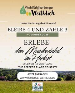 Certifikát, hodnocení, plakát nebo jiný dokument vystavený v ubytování Wohlfühlherberge Weitblick
