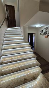 a stairway in a building with concrete steps at Olszynowy Gaj 4 in Liszki