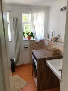 Kuchyň nebo kuchyňský kout v ubytování Gemütliche grosse 2 Zimmer Wohnung mit grosser Terasse in Seenähe, Höristrasse 8 in 78343 Gaienhofen