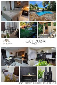 イタチアイアにあるChalé do Riacho Penedoのドバイのマンションの写真のコラージュ +3枚の写真