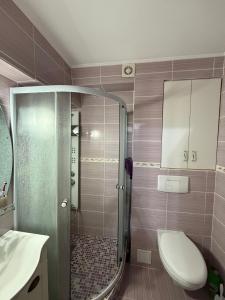 Koupelna v ubytování Roxi Apartament