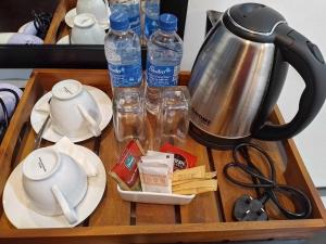 Příslušenství pro přípravu čaje a kávy v ubytování COCO house