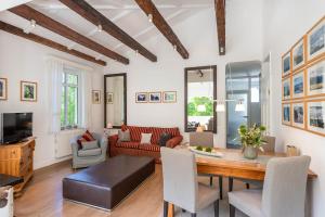 Istumisnurk majutusasutuses Appartement Die Stubnitz