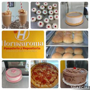 a collage of pictures of different cakes and pastries at Mi refugio cerca del aeropuerto in Santo Domingo