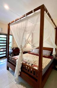 Postel nebo postele na pokoji v ubytování Moning house