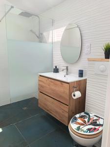 Koupelna v ubytování Le Refuge du Baïgura - Maison de vacances au Pays-Basque