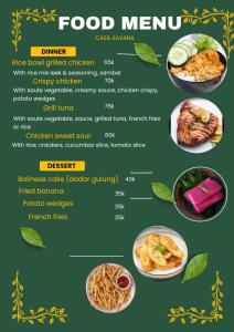 Jídlo v vily nebo okolí