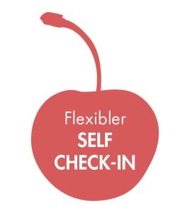 an apple with the words pesticide self check in at Sweet Cherry - Boutique & Guesthouse Tyrol in Innsbruck