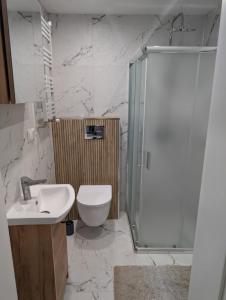 Koupelna v ubytování PokojeS12