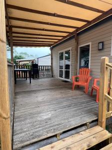 Balkón nebo terasa v ubytování Mobile Home 6 personnes Mimizan Plage camping Siblu 4 étoiles