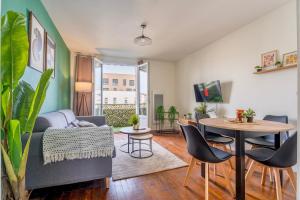 Et opholdsområde på Le Verdoyant Netflix Grand balcon Padel