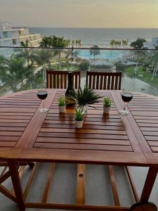 Balkón nebo terasa v ubytování De las mejores vistas del Condominio