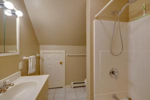 a bathroom with a sink and a shower at Riverside Serenity - Rivershire Retreat Guesthouse in Devils Elbow +23 photos