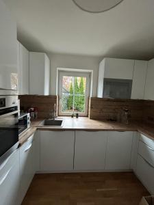 Kuchyň nebo kuchyňský kout v ubytování Helles, geräumiges Haus in München-Solln