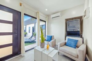 Χώρος καθιστικού στο Palm Beach Sea La Vie Suites