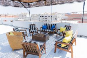 Гостиная зона в Luxury Arabic Romantic Studio with its own large private Roof Terrace 15 mins from El Gouna