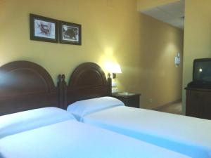 Postel nebo postele na pokoji v ubytování Hotel Sierra de Andujar