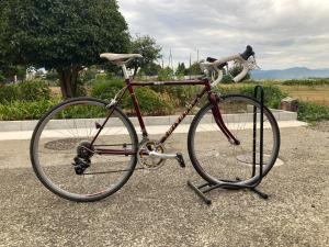 a bike parked on the side of a street at Kohaku - Vacation STAY 20480 in Nagahama