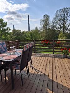 Balkón nebo terasa v ubytování Tammiku apartment