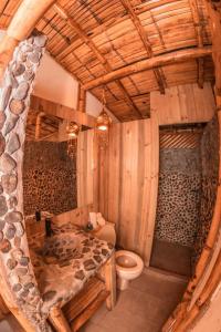 Koupelna v ubytování Ecohotel Tierra de Agua