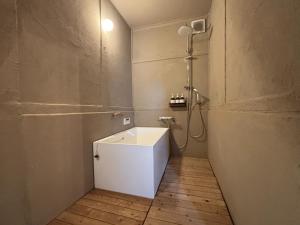 a bathroom with a shower and a white sink at Haraoka House - Vacation STAY 74364v in Haraoka +89 photos