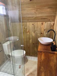 Koupelna v ubytování Vila Tibá Pousada