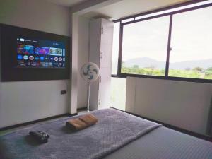 Postel nebo postele na pokoji v ubytování Hermoso Aparta-estudio Full equipado!