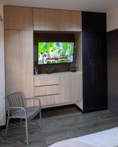 TV a/nebo společenská místnost v ubytování Apartment suite Encanto de Caldas