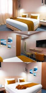 ZradnaにあるThemirellの2つの異なる景色を望むベッドルーム(ベッド2台付)