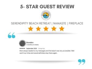 una captura de pantalla del sitio web de la revista Star Guest en Serendipity Beach Retreat Namaste Unit, en Salisbury Beach