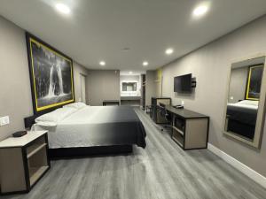 TV a/nebo společenská místnost v ubytování Super 8 by Wyndham Visalia