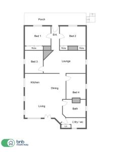 Půdorys ubytování Heritage Charm on Hill - Tree-Lined Walk to Town