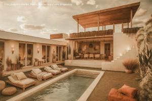 Bazén v ubytování Kavo Maison Surf & Yoga Camp nebo v jeho okolí