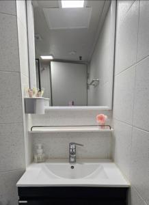 a bathroom with a sink and a mirror at 스타샤인 in Busan +10 photos