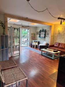 Χώρος καθιστικού στο Hortensias del Lago