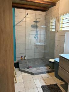 Koupelna v ubytování Ti Kaz Fond d'or