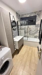 Koupelna v ubytování Les dunes le Lima