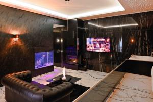 TV a/nebo společenská místnost v ubytování Aura Villas Skopje