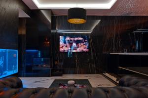 TV a/nebo společenská místnost v ubytování Aura Villas Skopje