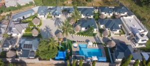 an overhead view of a house with a swimming pool at The Hidden Paradise in Mombasa