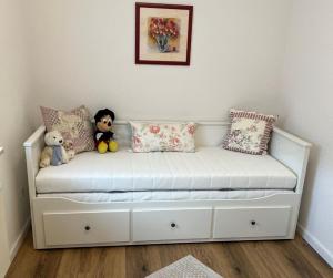 Posezení v ubytování Ferienhaus Wacholderbeere