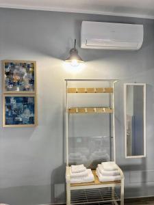 a room with a bunk bed and a mirror at AlCivico3 in Civitanova Marche