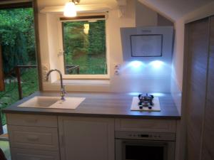 Η κουζίνα ή μικρή κουζίνα στο Gite de charme de Langeanat Grenoble